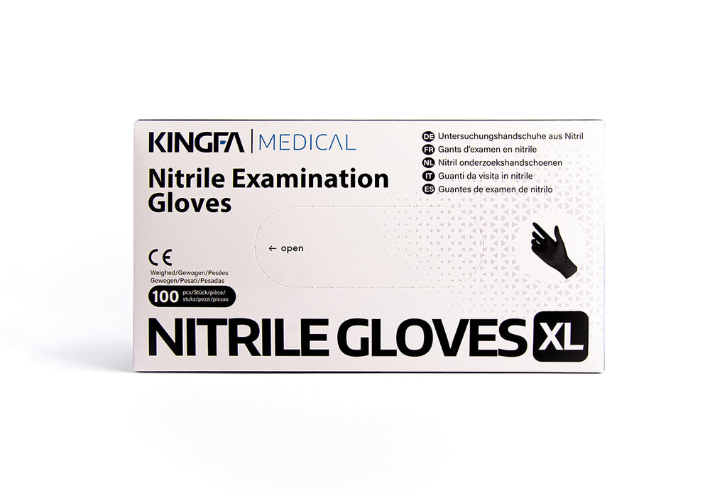 Kingfa schwarze Nitril Handschuhe Größe XL 100er Box