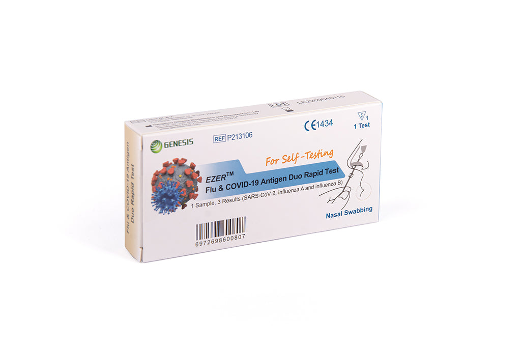Genesis 3in1 Laien-Antigen Kombi-Test Corona COVID-19 + Influenza A/B
