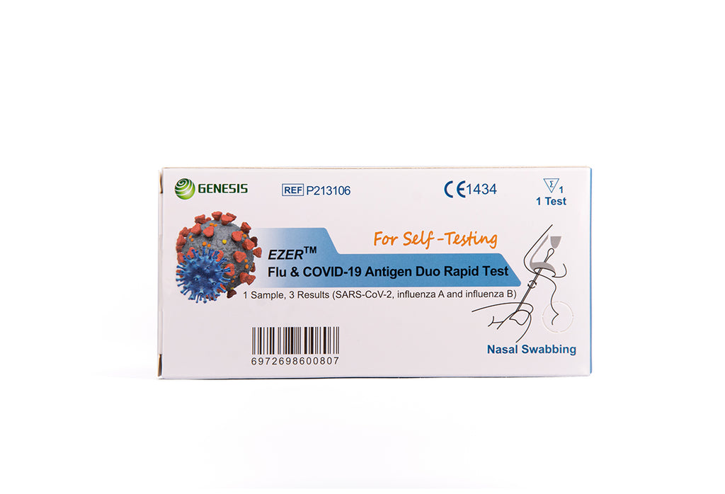 Genesis 3in1 Laien-Antigen Kombi-Test Corona COVID-19 + Influenza A/B