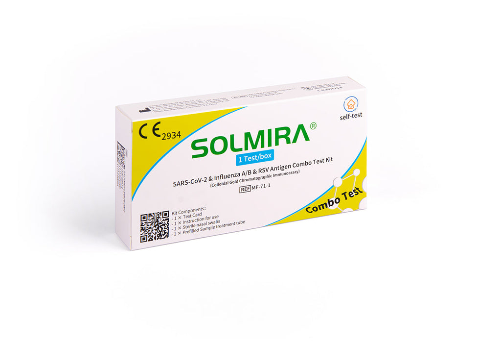 1x Solmira 4 in 1 Combo-Laientest RSV, Influenza A/B und SARS-CoV-2