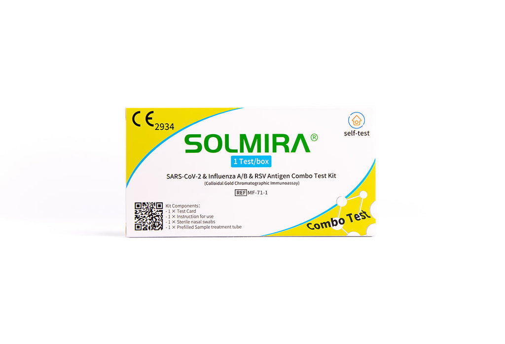 1x Solmira 4 in 1 Combo-Laientest RSV, Influenza A/B und SARS-CoV-2