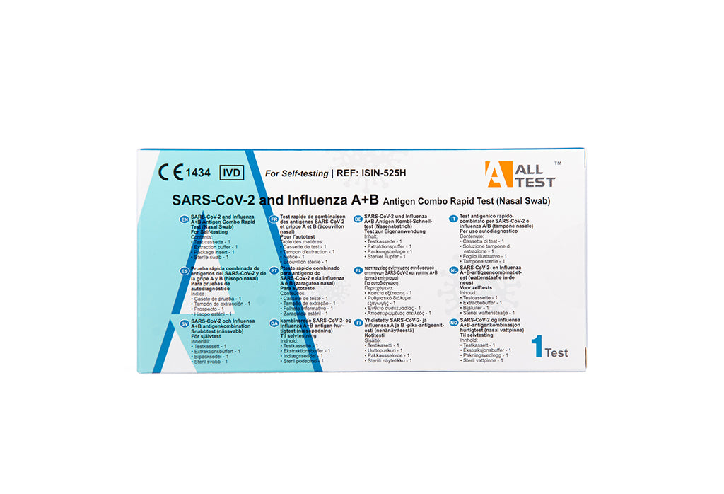 AllTest 3in1 Selbsttest Influenza A/B & COVID-19 Antigen Schnelltest