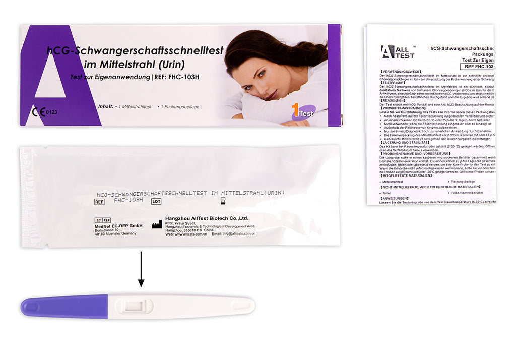 Alltest hCG Schwangerschaftstest - Mittelstrahl