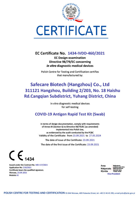 Safecare Bio-Tech Laientest COVID-19 Antigentest - nasaler Selbsttest - 5er Box