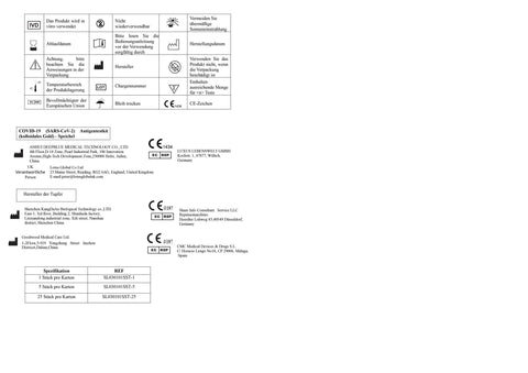Deepblue COVID-19 Lolli Test (Sars- CoV-2) Antigen Test Kit (colloidal gold) CE1434 Selbsttest im Polybeutel