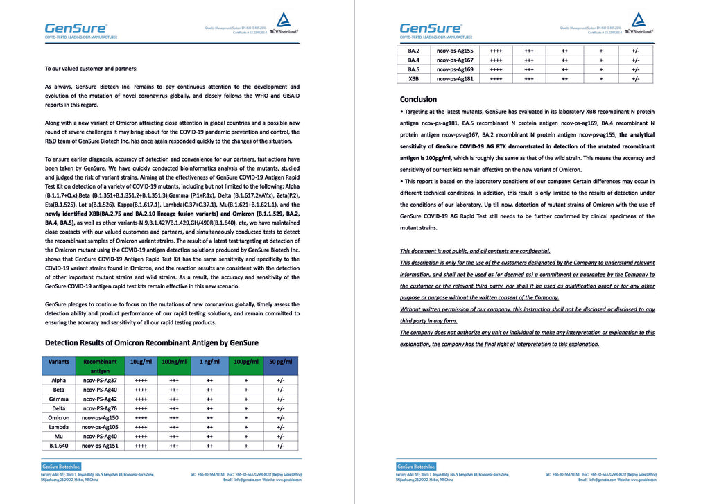 GenSureTM COVID-19 Antigen-Schnelltestkit 3in1 (20er Box)