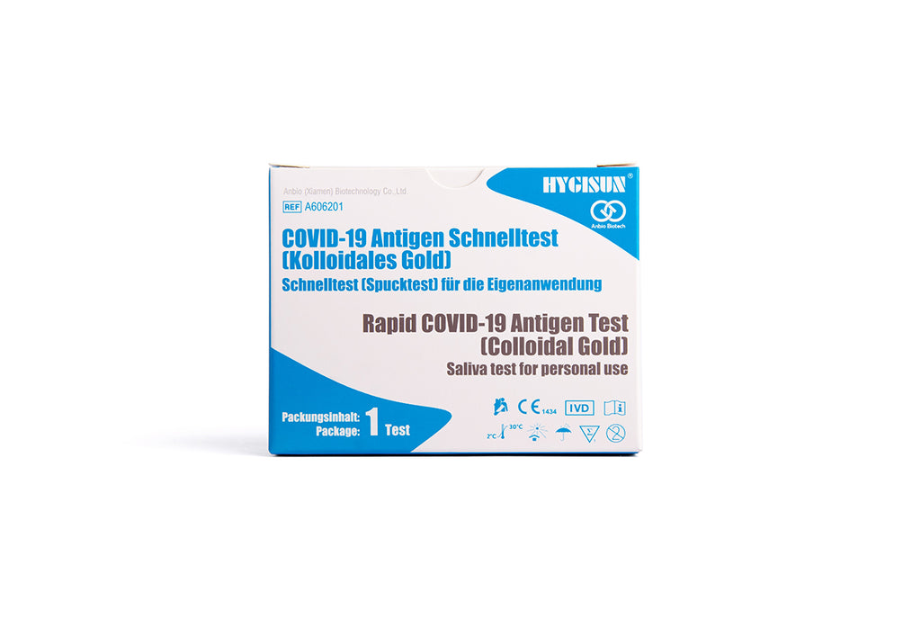 HYGISUN® COVID-19 Antigen Spucktest CE Zertifiziert (CE1434) 1er Kit