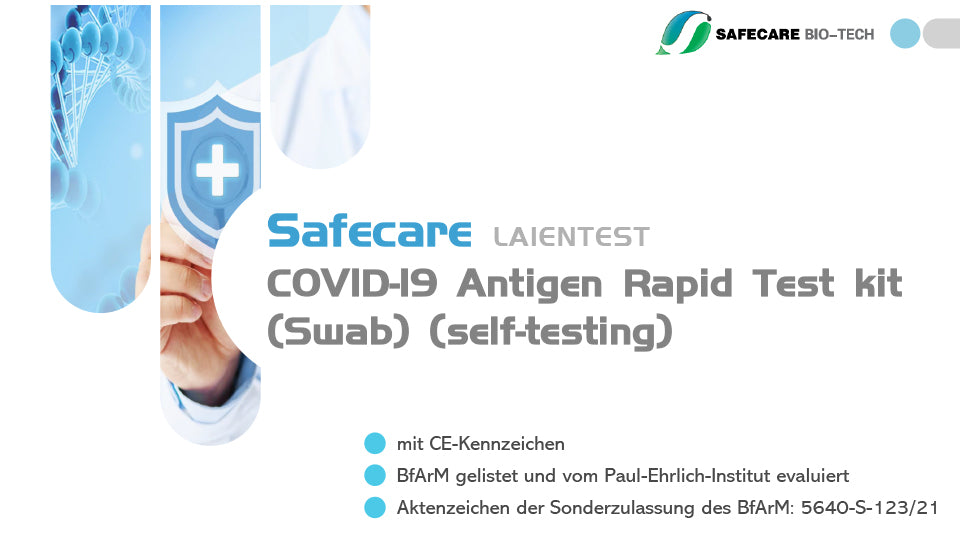 Safecare Bio-Tech Laientest COVID-19 Antigentest - nasaler Selbsttest - 5er Box
