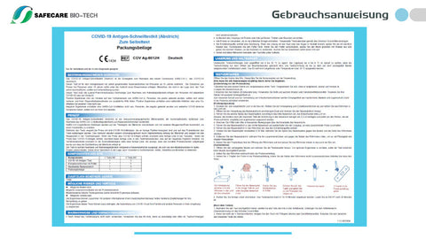 25x Safecare Bio-Tech Laientest (haltbar bis: 29. Feb. 2024) COVID-19 Antigentest - nasaler Selbsttest - 5x5er Set