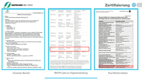 25x Safecare Bio-Tech Laientest (haltbar bis: 29. Feb. 2024) COVID-19 Antigentest - nasaler Selbsttest - 5x5er Set