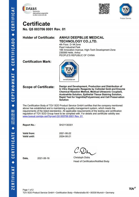 Deepblue COVID-19 Lolli Test (Sars- CoV-2) Antigen Test Kit (colloidal gold) CE1434 Selbsttest